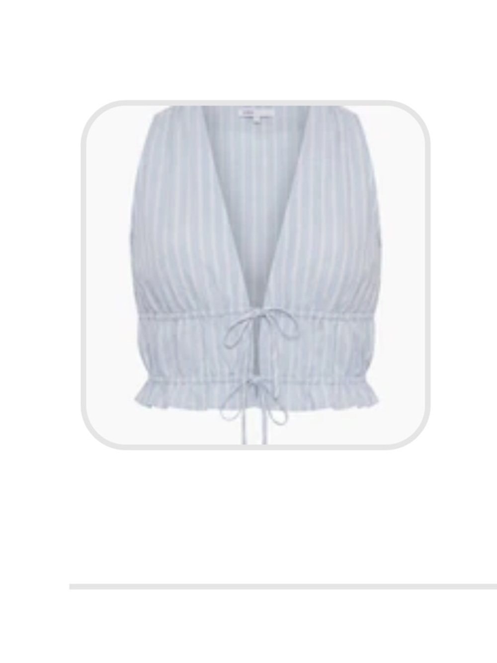 Onia Light Sky Blue Pinstripe Paperbag Trousers and Top